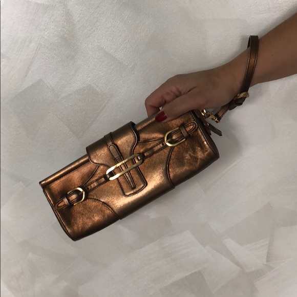 🎉HP🎉 Jimmy Choo Copper Ciggy Clutch - Picture 3 of 5